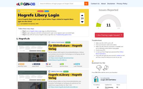 Hogrefe Libery Login - Find Login Page of Any Site within Seconds!
