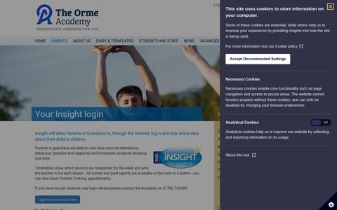 Your Insight login - The Orme Academy