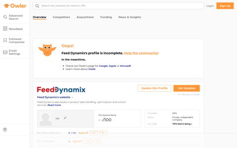 Feed Dynamix's Competitors, Revenue, Number of ... - Owler
