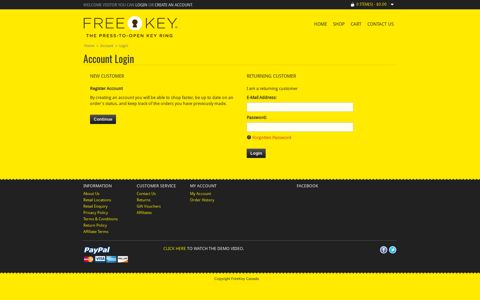 Account Login | FreeKey
