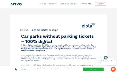 EFSTA – signed digital receipt | Arivo