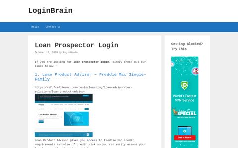 loan prospector login - LoginBrain