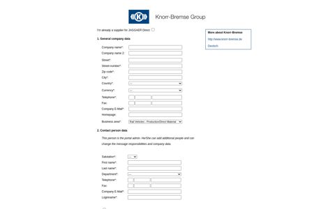 Knorr-Bremse Supplier Portal - JAGGAER Direct
