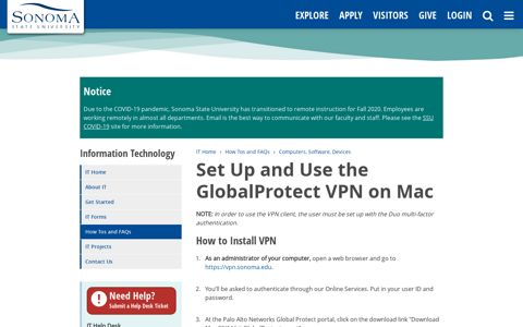 Set Up and Use the GlobalProtect VPN on Mac | Information ...
