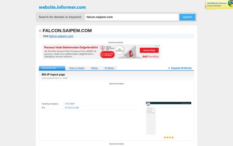 falcon.saipem.com at WI. BIG-IP logout page - Website Informer