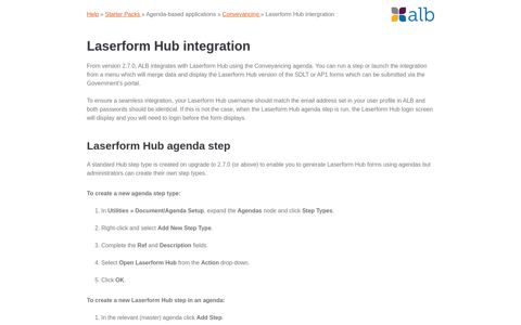 Laserform Hub ntegration