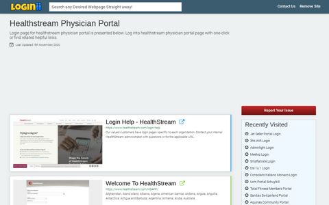 Healthstream Physician Portal - Loginii.com