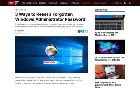 3 Ways to Reset a Forgotten Windows Administrator Password