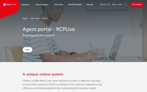 RCPLive | RentCover | Agent's Login for RentCover Products