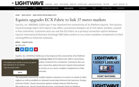 Equinix upgrades ECX Fabric to link 37 metro markets ...