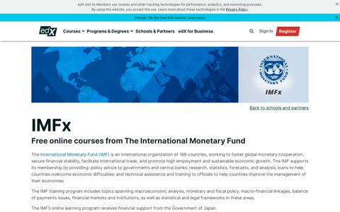 Free online courses from The International Monetary Fund - edX