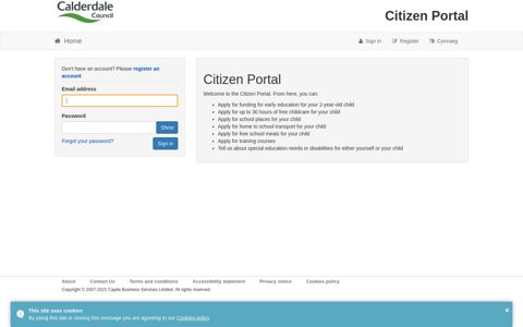Citizen Portal - Sign in