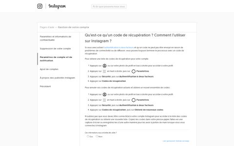 What's a recovery code? How do I use it on Instagram ...