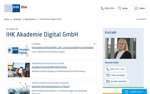 IHK Akademie Digital GmbH - IHK Ulm