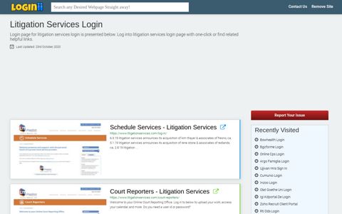 Litigation Services Login | Accedi Litigation Services