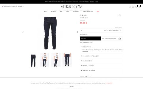 'Iakop' Jeans Diesel - Vitkac Netherlands