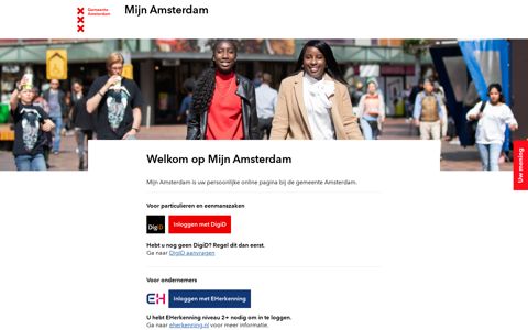 Welkom op Mijn Amsterdam | Login met uw DigiD