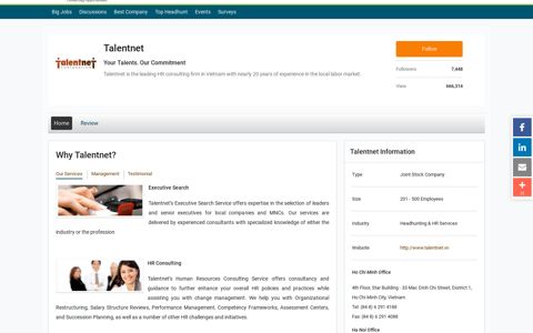 Trang tuyển dụng & việc làm của Talentnet | Anphabe