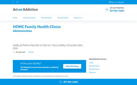 HDMC Family Health Clinics Administration in Yucca Valley, CA ...