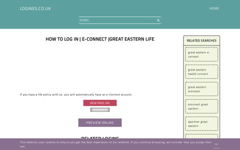 How to log in | e-Connect |Great Eastern Life - General ...