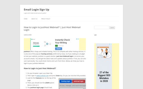 How to Login to JustHost Webmail? | Just Host Webmail Login ...