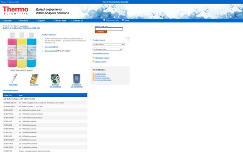 Buffers & Calibration Solutions (480 ml) - Eutech Instruments ...