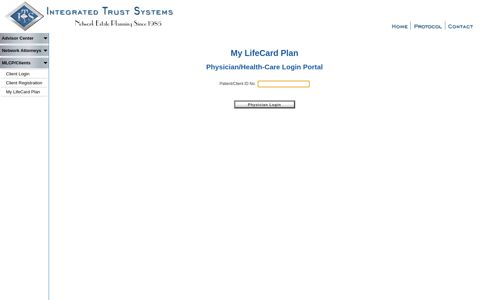 Physician/Health-Care Login Portal - My LifeCard Plan