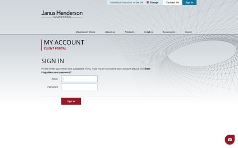 Sign in - UK Client Portal | Janus Henderson Investors