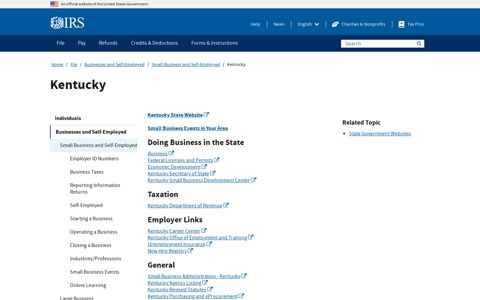Kentucky | Internal Revenue Service