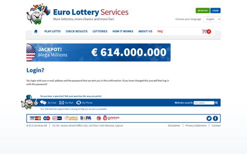Login My ELS | FAQ - ELS Lotto