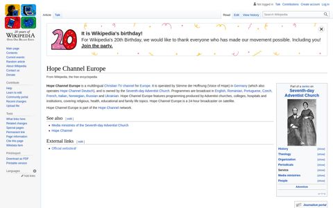 Hope Channel Europe - Wikipedia