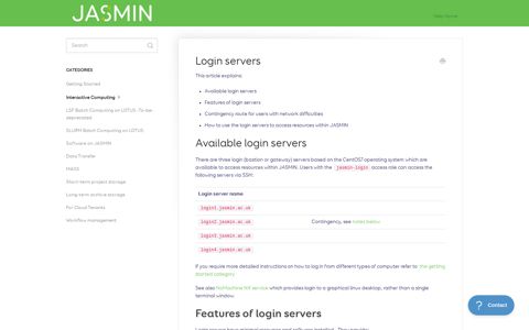 Login servers - JASMIN help docs