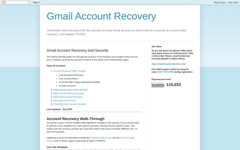 Gmail Account Recovery and Security