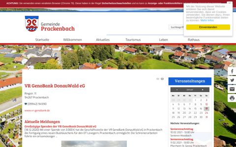 Kurzinfo: VR GenoBank ... - Gemeinde Prackenbach
