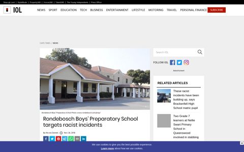Rondebosch Boys' Preparatory School targets racist incidents