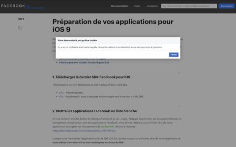 iOS 9 - Facebook for Developers