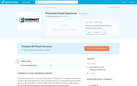 Foremost Flood Insurance Reviews (Dec. 2020) | Flood ...