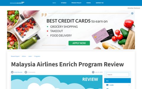 Malaysia Airlines Enrich Program Review - RewardExpert.com
