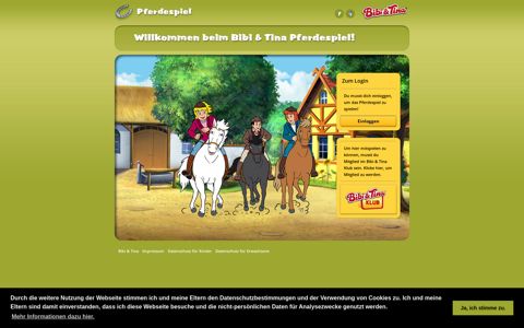 Das Bibi und Tina Pferdespiel: Startseite