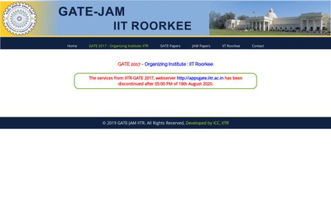 GATE 2017 - IIT Roorkee