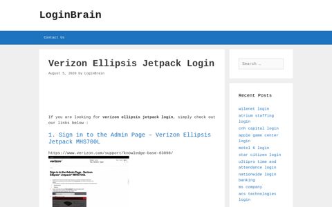 Verizon Ellipsis Jetpack - Sign In To The Admin Page ...