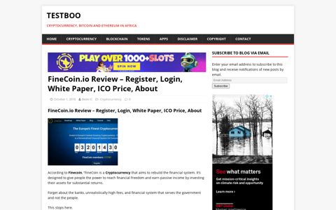 FineCoin.io Review - Register, Login, White Paper, ICO Price ...