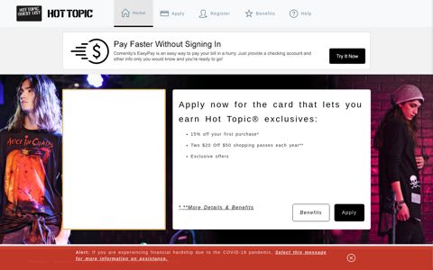 Hot Topic Credit Card - Home - Comenity