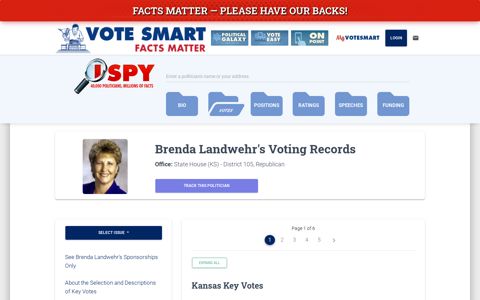 Brenda Landwehr's Voting Records - The Voter's Self Defense ...