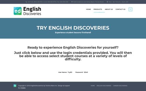 Try English Discoveries - EnglishDiscoveries.net