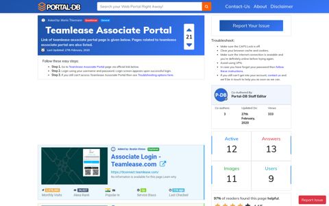Teamlease Associate Portal
