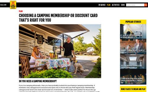 Choosing a Camping Membership or Discount ... - KOA.com