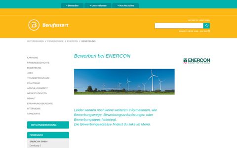 Bewerben bei ENERCON | Berufsstart.de