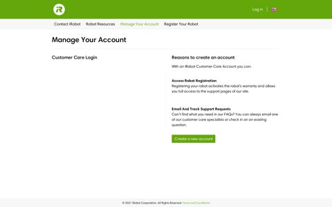 Manage Your Account - iRobot