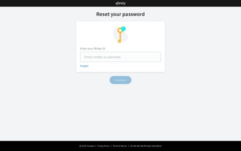 Reset Your Password - Xfinity